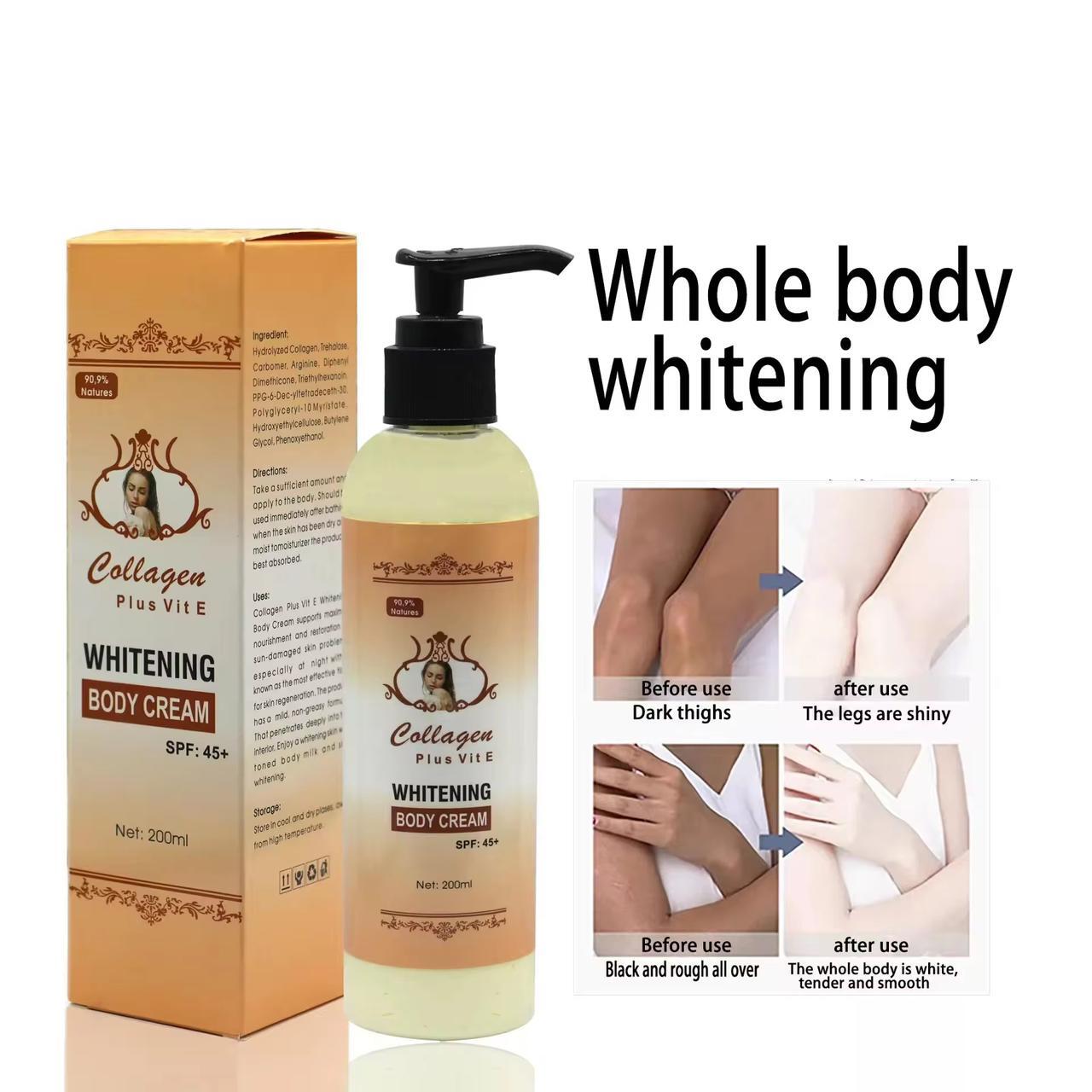 Collagen Plus Vit E Whitening Body Cream SPF 45+ (200ml) - Image 6