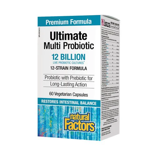 Natural Factors Ultimate Multi Probiotic 12 Billion CFUs, 60 Ct